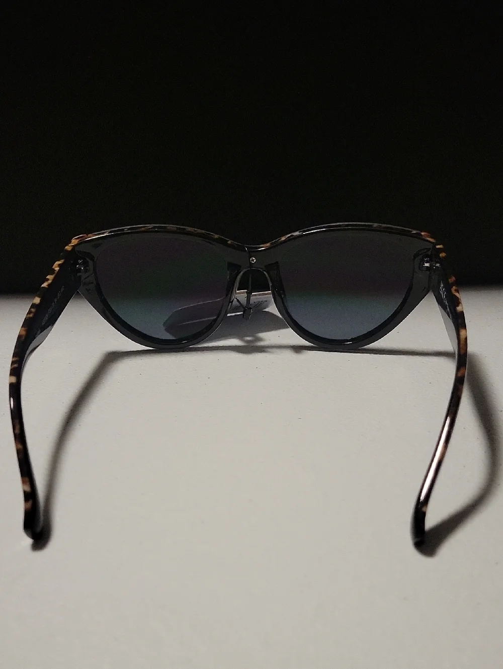 Foster Grant Black Cat-Eye Sunglasses with Gold Accents